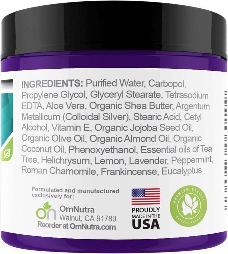 OmNutra Hiverz Hives Relief Cream - 4OZ Anti Itch Cream Extra Strength Colloidal Silver Hives Treatment Cream for Itchy Skin Relief Antihistamine Hydrocortisone Free Itch Relief for Humans Urticaria - Image 2
